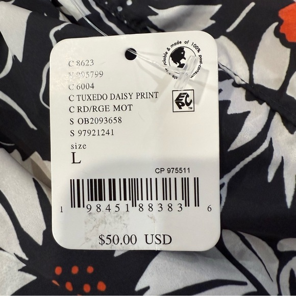 Free People Movement NWT Carpe Diem Printed HR Shorts Women’s Large Tuxedo Daisy - Picture 5 of 9